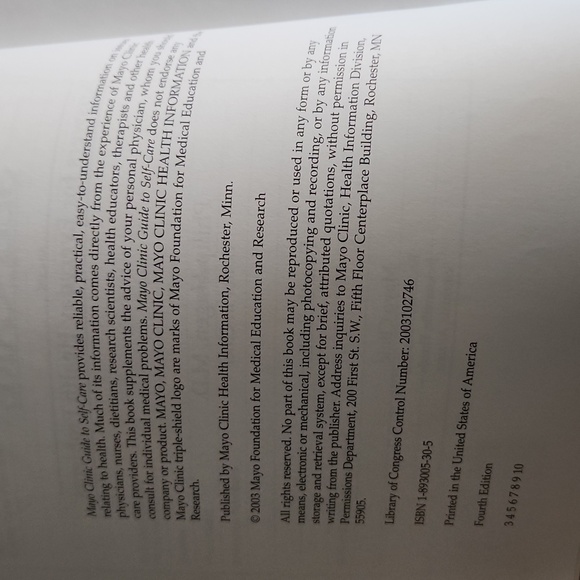 Free W/Purchase - Mayo Clinic Guide to Self Care 4E - 2003 - Paperback - Picture 9 of 9